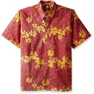 Reyn Spooner Vintage 50th State Plumeria Hawaiian 1/4 Button Aloha Shirt - XXL
